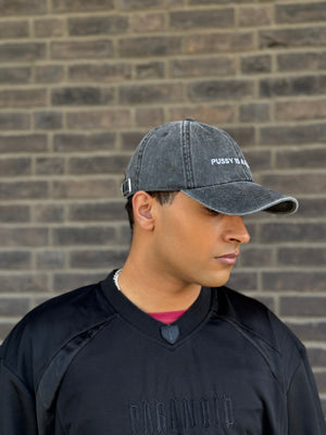 PUSSY IS A FEELING WASHED BLACK DAD CAP