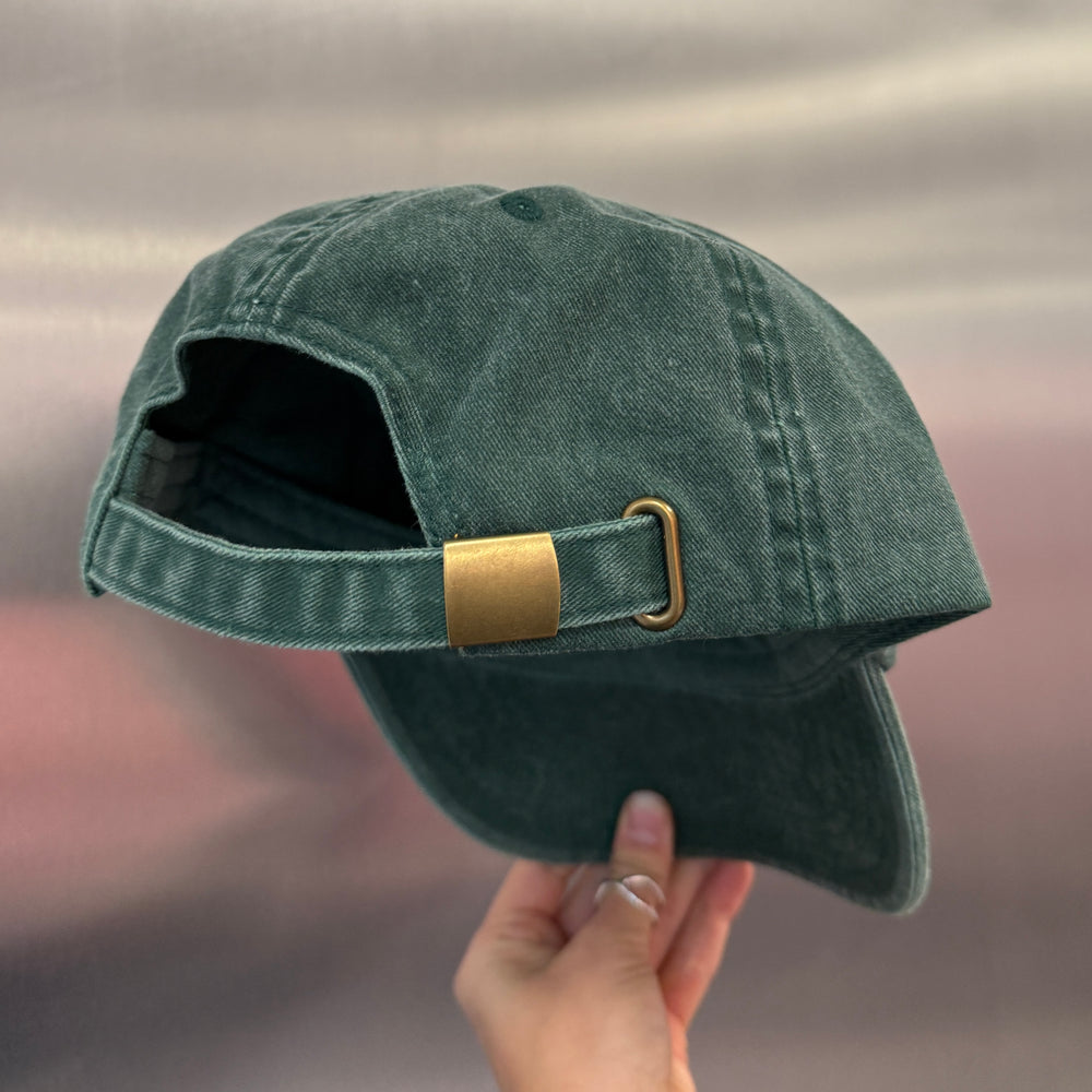 PUSSY IS A FEELING WASHED GREEN WITH PINK DAD CAP