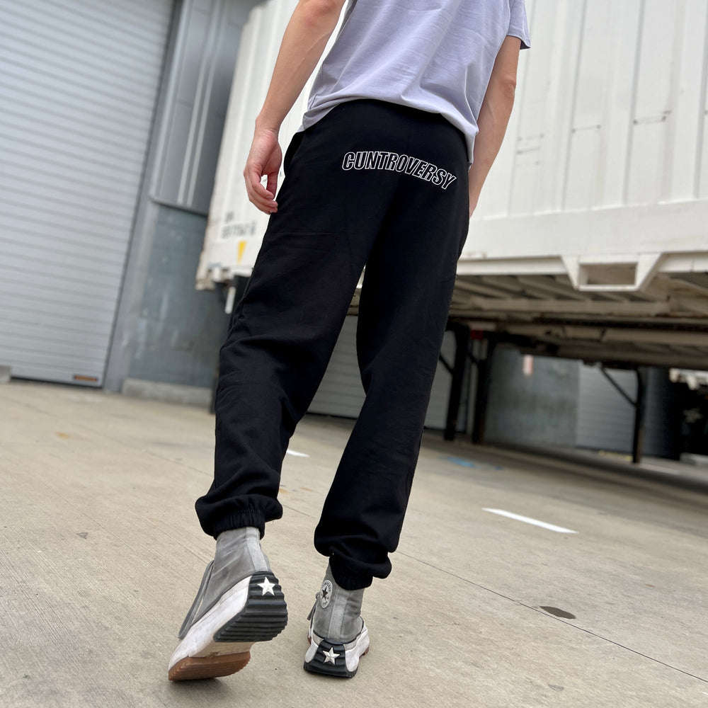 CUNTROVERSY BLACK SWEATPANTS
