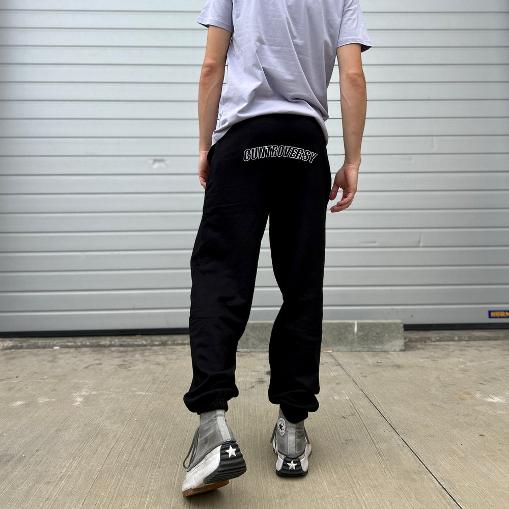 
            
                Load image into Gallery viewer, CUNTROVERSY BLACK SWEATPANTS
            
        