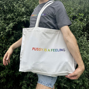 PRIDE kolekcia - PUSSY IS A FEELING maslová taška