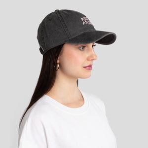 PUSSY IS A FEELING x MISHA Dad Cap in Washed Black & Green