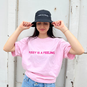 PUSSY IS A FEELING BLACK BUCKET HAT