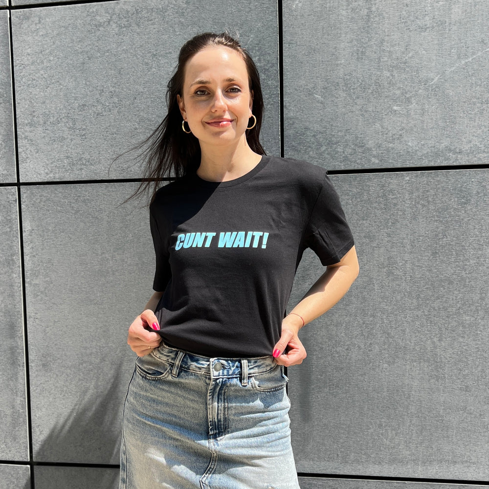 CUNT WAIT BLACK with BLUE T-SHIRT