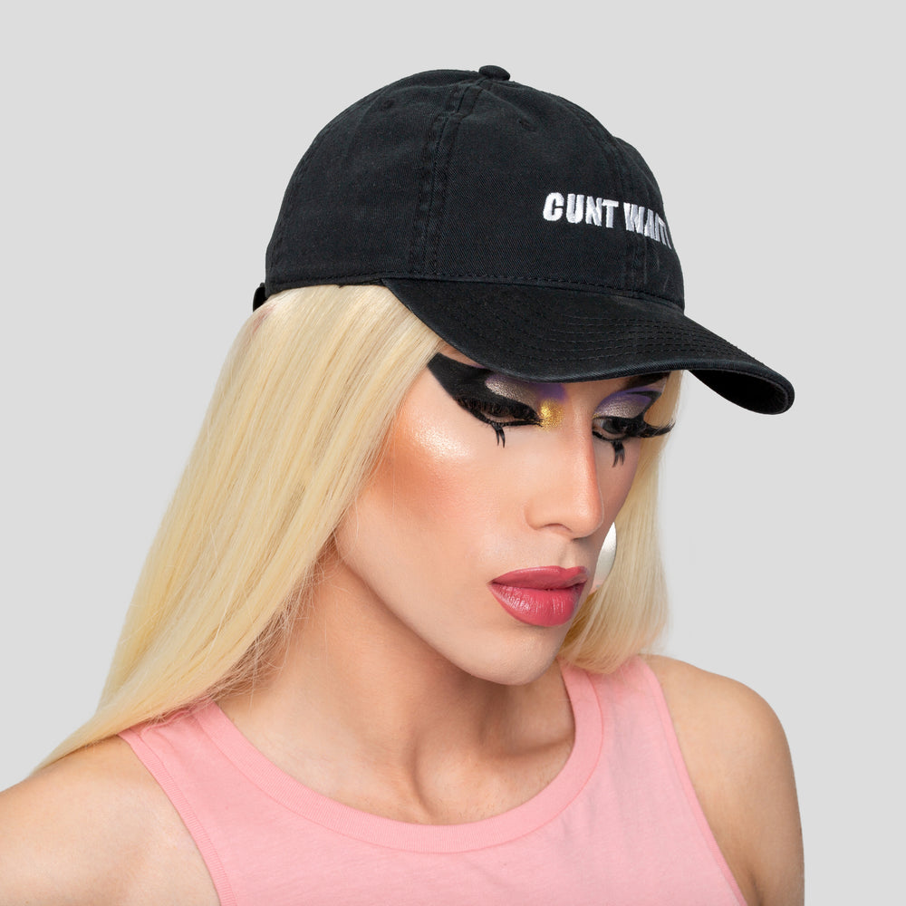 Cunt wait dad cap for summer by Identities queer clothing brand.