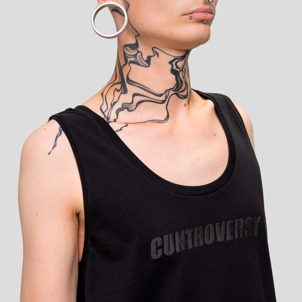 CUNTROVERSY BLACK TANK TOP