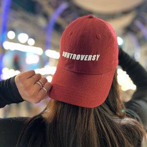 Cap with embroidery sign Cuntroversy from Identitites brand. Cool brand to wear. Queer supportive local brand. 